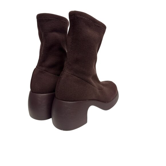 Camper Thelma Women's Boots Ankle Brown Tencel Mid Block Heel Size EU 37 US 6.5 - Picture 7 of 11